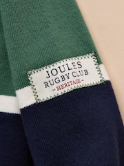Joules Boys' Rugby Club Navy Blue & Green Shirt - Image 6 of 6