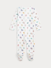 Polo Ralph Lauren Baby Cream Riley Sheehey 100% Cotton Babygrow - Image 2 of 2
