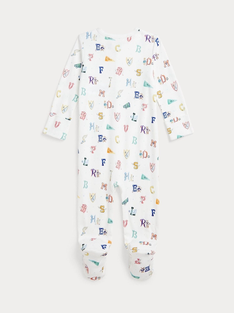 Polo Ralph Lauren Baby Cream Riley Sheehey 100% Cotton Babygrow - Image 2 of 2