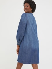 FatFace Fran Chambray Blue Denim Dress - Image 2 of 3