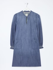 FatFace Fran Chambray Blue Denim Dress - Image 3 of 3