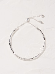 FatFace Silver Tone Adjustable Bangle - Image 1 of 2