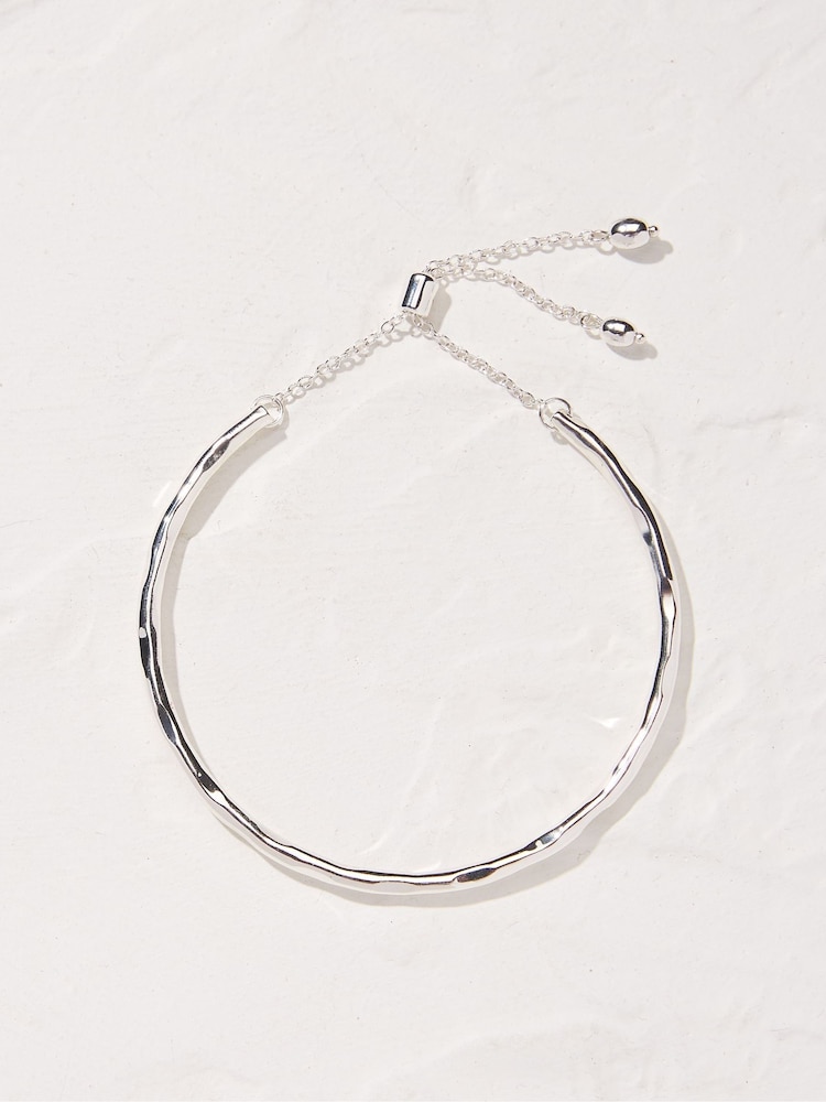 FatFace Silver Tone Adjustable Bangle - Image 1 of 2