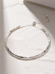 FatFace Silver Tone Adjustable Bangle - Image 2 of 2