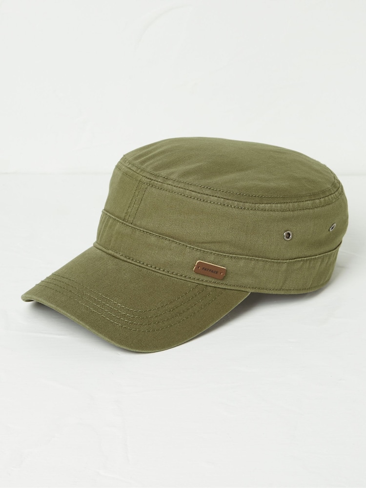 FatFace Khaki Train Driver 100% Cotton Hat - Image 1 of 1