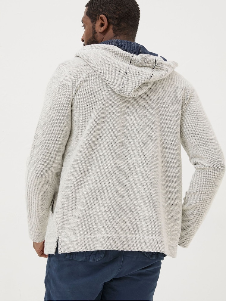 FatFace Aloa Natural 100% Cotton Woolacombe Zip-Up Hoodie - Image 2 of 5
