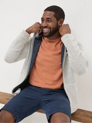 FatFace Aloa Natural 100% Cotton Woolacombe Zip-Up Hoodie - Image 3 of 5
