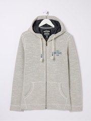 FatFace Aloa Natural 100% Cotton Woolacombe Zip-Up Hoodie - Image 5 of 5