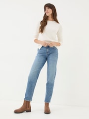 FatFace Ludlow Blue Denim Boyfriend Jeans - Image 3 of 7