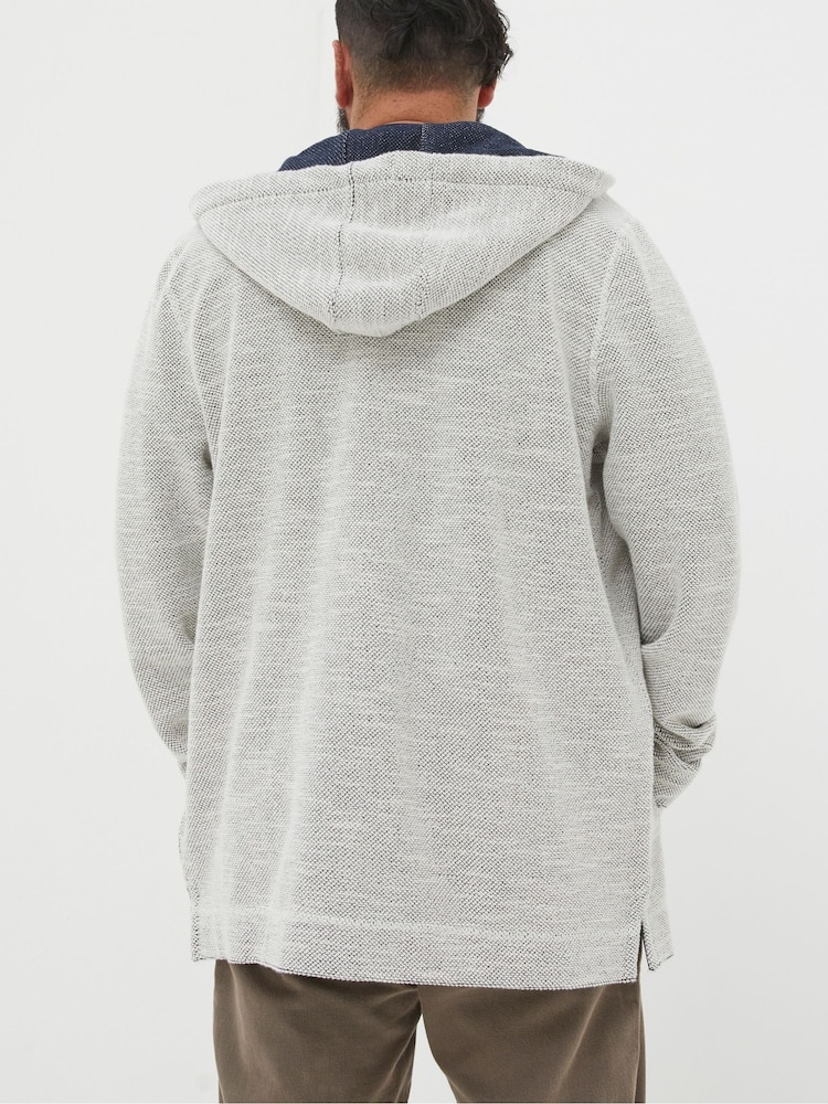 FatFace Natural Woolacombe Zip Through Hoodie - Image 2 of 7 FatFace Natural Woolacombe Zip Through Hoodie - Image 2 of 7