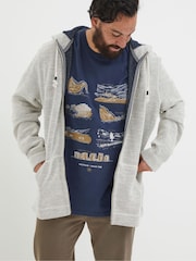 FatFace Natural Woolacombe Zip Through Hoodie - Image 3 of 7