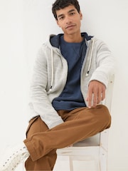 FatFace Natural Woolacombe Zip Through Hoodie - Image 5 of 7