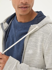 FatFace Natural Woolacombe Zip Through Hoodie - Image 6 of 7