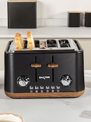 Salter Black Toronto 4 Slice Toaster - Image 1 of 4