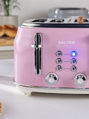 Salter Pink Retro 4 Slice Toaster - Image 2 of 4