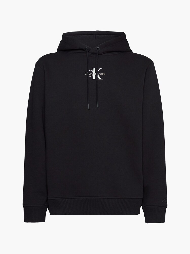 Calvin Klein Black Monologo Hoodie - Image 1 of 5