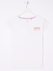 FatFace Aloa White Uk Map 100% Cotton T-Shirt - Image 1 of 2