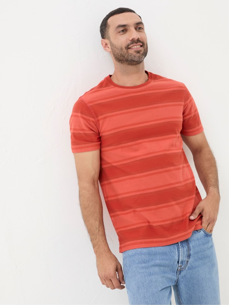 FatFace Felton Red Stripe T-Shirt - Image 1 of 6 FatFace Felton Red Stripe T-Shirt - Image 1 of 6