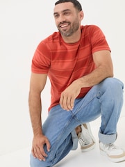 FatFace Felton Red Stripe T-Shirt - Image 3 of 6