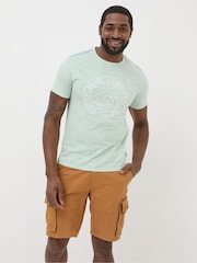 FatFace Aloa Light Green Sea Circle T-Shirt - Image 1 of 4