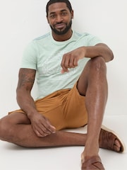 FatFace Aloa Light Green Sea Circle T-Shirt - Image 3 of 4