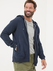 FatFace Brooke Navy Blue Zip Through Hoodie - Image 1 of 6