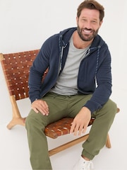 FatFace Brooke Navy Blue Zip Through Hoodie - Image 4 of 6