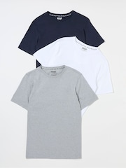 FatFace Blue T-Shirt 3 Pack - Image 1 of 7