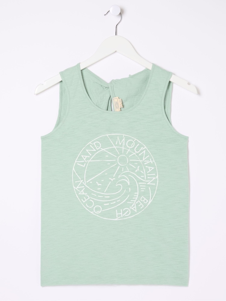FatFace Aloa Green 100% Cotton Sea Vest - Image 1 of 1