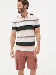 FatFace Grey Stripe Polo Shirt - Image 1 of 5