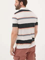 FatFace Grey Stripe Polo Shirt - Image 2 of 5