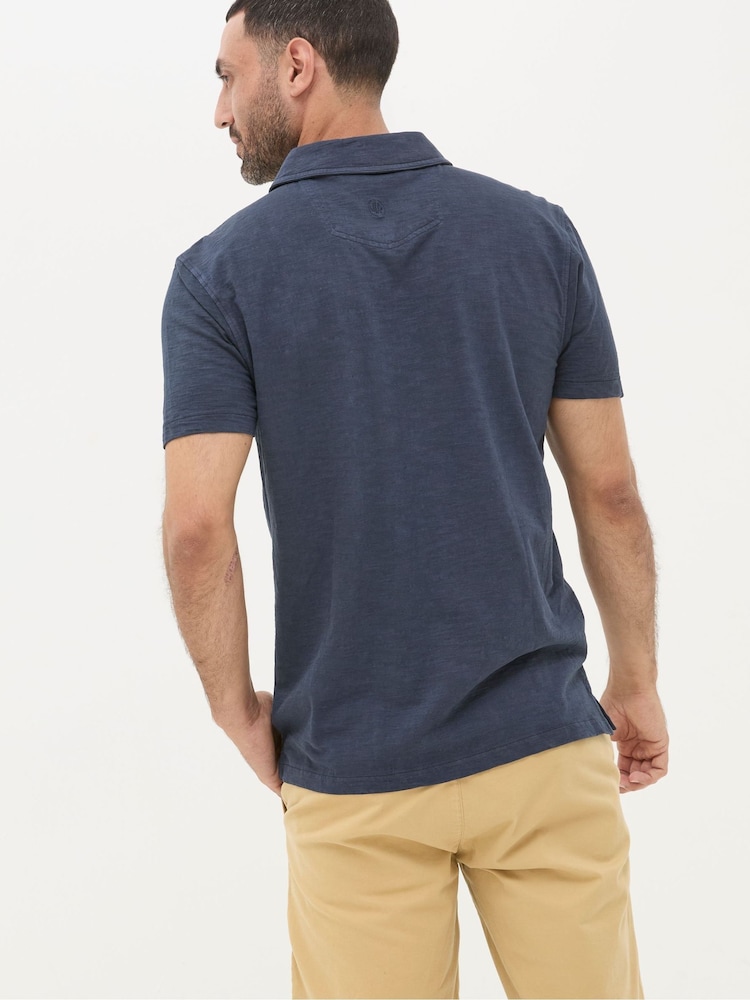 FatFace Truro Navy Blue Jersey Shirt - Image 2 of 3