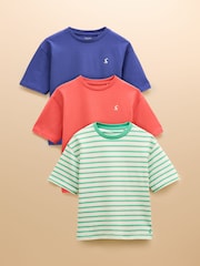 Joules Let's Go Multi Green Pack of Three T-Shirts - Image 2 of 12