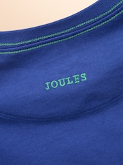 Joules Archie Blue Cotton Short Sleeve Applique T-Shirt - Image 4 of 4