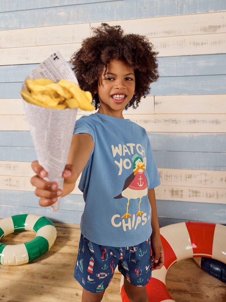 Joules Boys' Ben Blue Short Sleeve T-Shirt - Image 2 of 8
