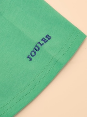 Joules Archie Green Cotton Short Sleeve Applique T-Shirt - Image 3 of 4