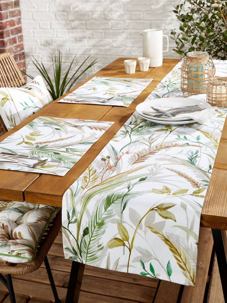 RHS Ornamental Grasses Outdoor 100% Cotton Table Runner - صورة 1 من 2