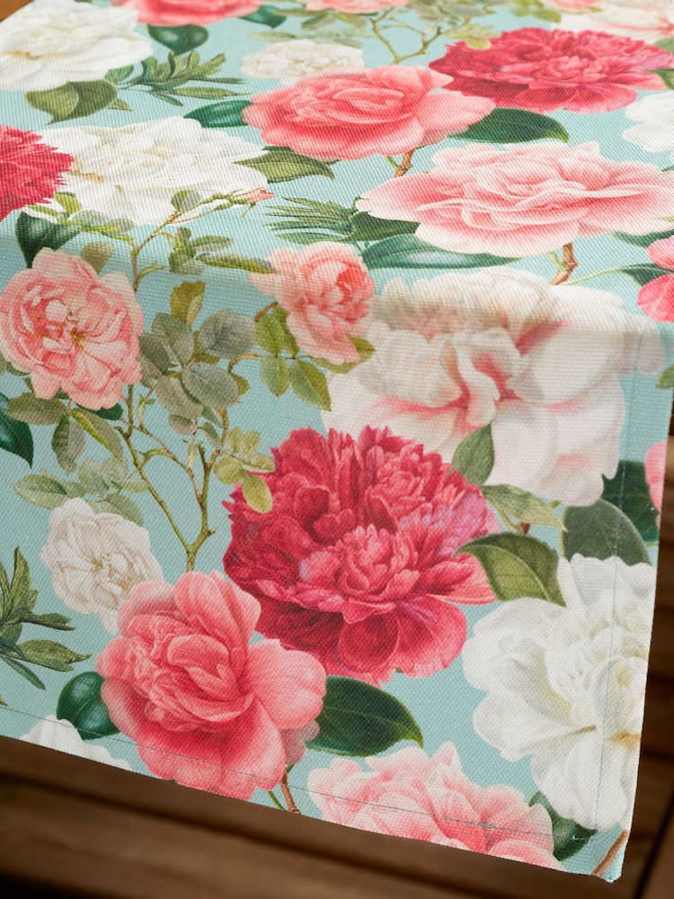 RHS Rose Garden Outdoor 100% Cotton Table Runner - صورة 2 من 2