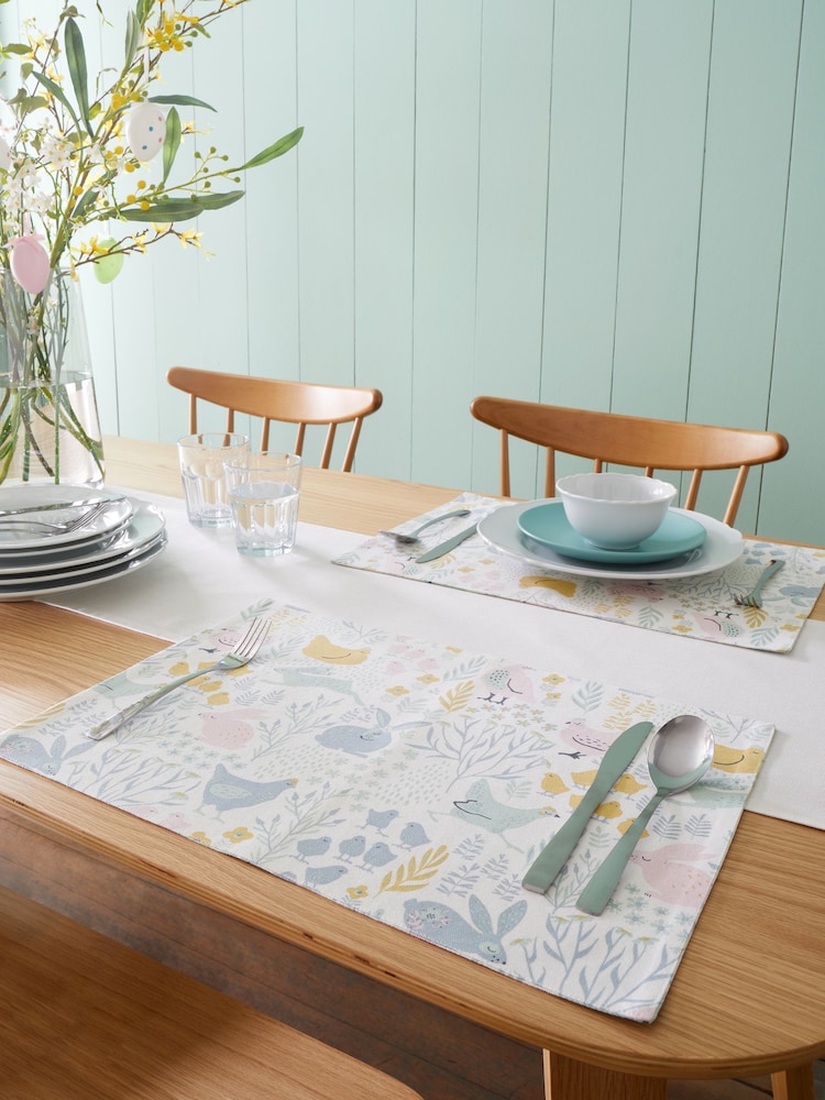 Catherine Lansfield Cottage Friends 100% algodão Placemats 4 Pacote - Imagem 1 de 2
