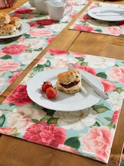 RHS Green Rose Garden Outdoor 100% Cotton Placemats 2 Pack - Image 1 of 3