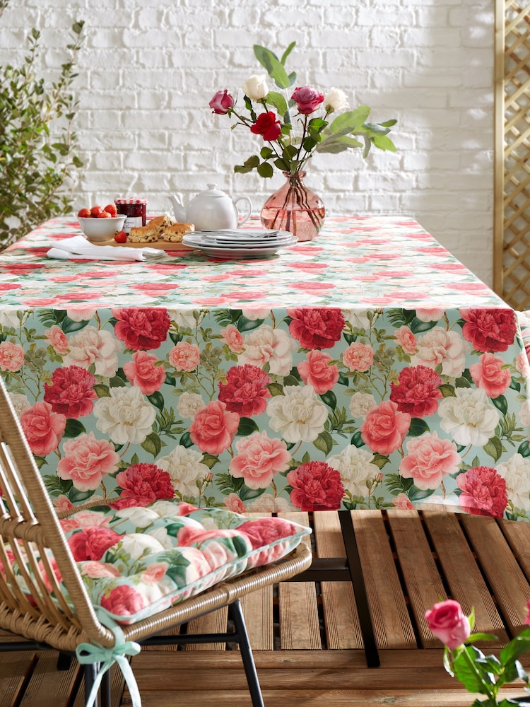 RHS Rose Garden Outdoor 100% Cotton Table Cloth - صورة 1 من 2
