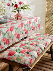 RHS Green Rose Garden Outdoor 100% Cotton Bench Pad - Image 1 of 2