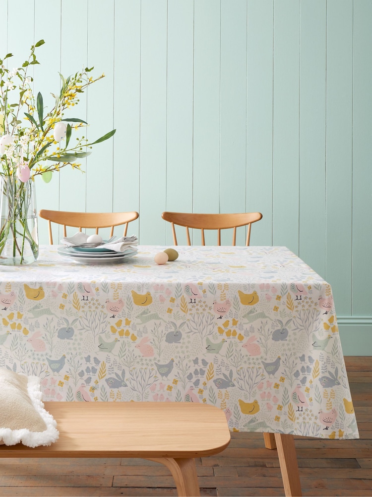Catherine Lansfield Cottage Friends 100% Cotton Table Cloth 137x229cm - Изображение 1 из 2
