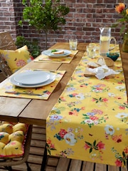 RHS Yellow Exotic Garden Outdoor 100% Cotton Placemats 2-Pack - Image 2 of 3