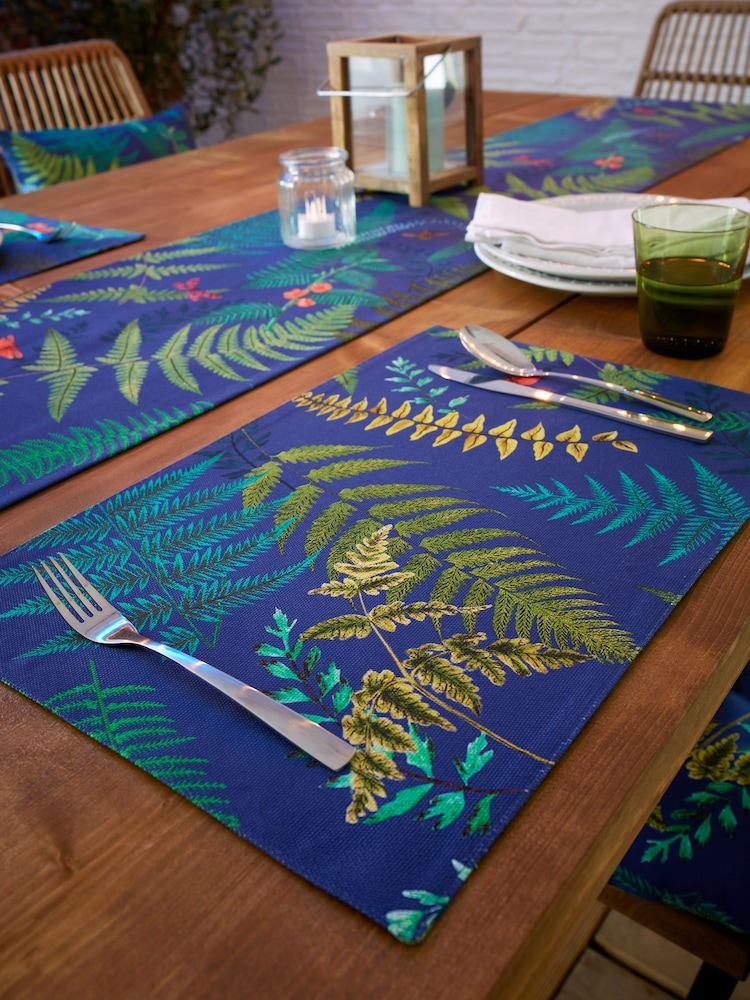RHS Natural Woodland Fern Outdoor 100% Cotton Placemats  2 Pack - Image 2 of 3