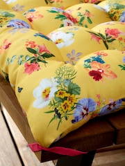 RHS Yellow Exotic Garden Outdoor 100% Cotton Bench Pad - Image 2 of 2