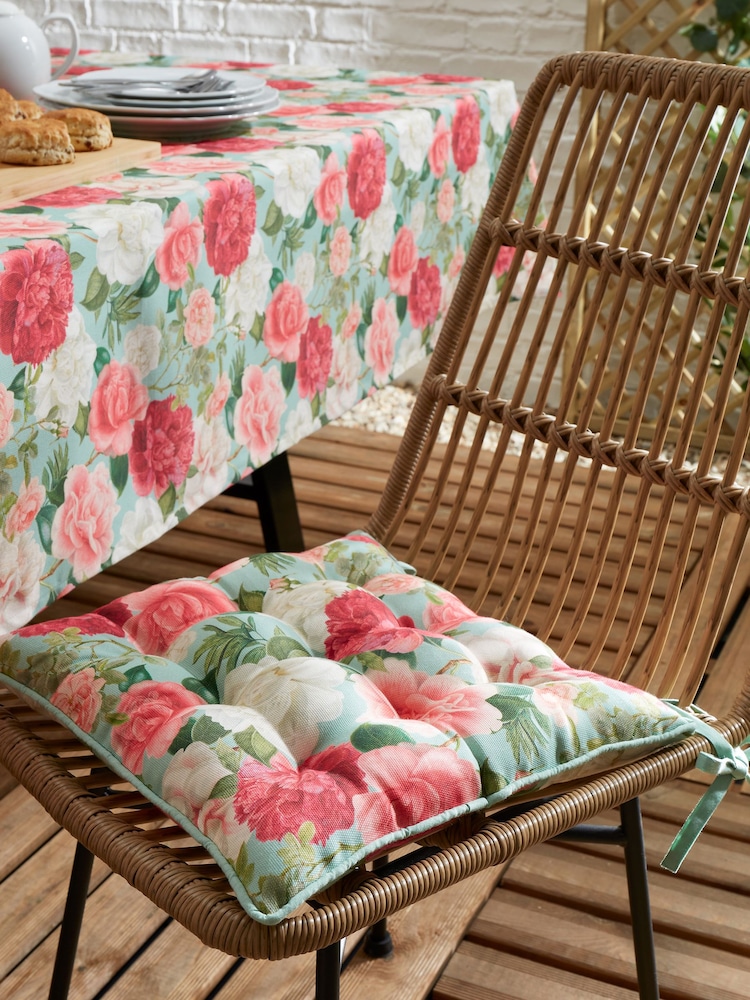 RHS Green Rose Garden Outdoor 100% Cotton Seat Pad - Image 2 of 2