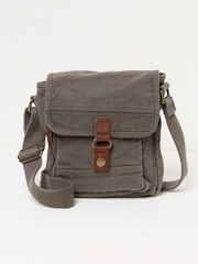 FatFace Easton Grey Canvas Crossbody Bag - Image 1 of 1