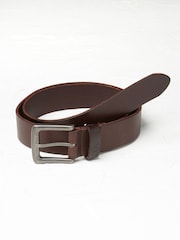 FatFace Chocolate Brown Italian Leather Belt - Image 1 of 2