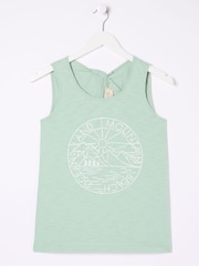 FatFace Aloa Green Land 100% Cotton Vest - Image 1 of 1